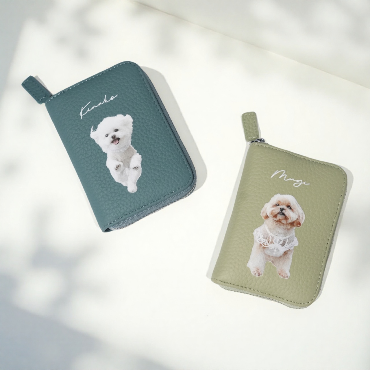 うちの子 レザー財布｜お名前入り オーダーメイド 大容量ペットウォレット RFIDブロッキング